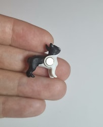 Kylskåpsmagnet Hund, miniatyr, minidjur med magnet