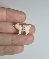Kylskåpsmagnet Gris, miniatyr, minidjur med magnet
