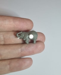 Kylskåpsmagnet Elefant, miniatyr, minidjur med magnet