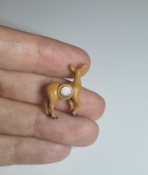 Kylskåpsmagnet Rådjur, miniatyr, minidjur med magnet