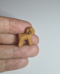 Kylskåpsmagnet Hund, miniatyr, minidjur med magnet