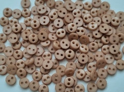 30 st beiga knappar / dockknappar miniatyrer (4 mm)