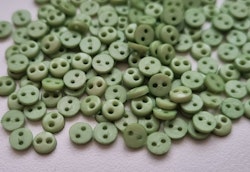 30 st gröna knappar / dockknappar miniatyrer (4 mm)