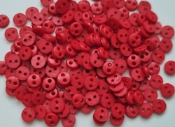 30 st röda knappar / dockknappar miniatyrer (4 mm)