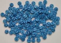 30 st blå knappar / dockknappar miniatyrer (4 mm)