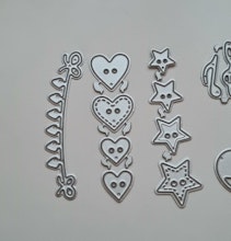 Scrapbooking, 6 st dies, cutting dies (blandade)