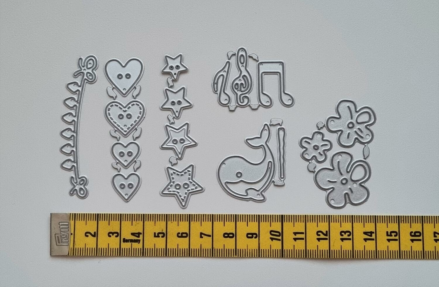 Scrapbooking, 6 st dies, cutting dies (blandade)