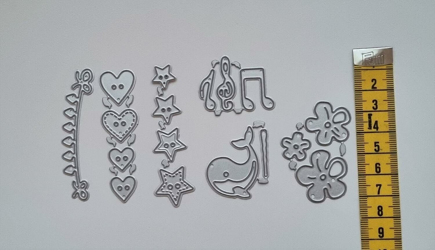 Scrapbooking, 6 st dies, cutting dies (blandade)