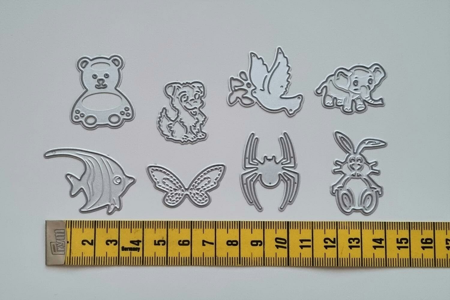Scrapbooking, 7 st dies, cutting dies (djur)