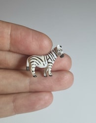 Kylskåpsmagnet Zebra, miniatyr, minidjur med magnet
