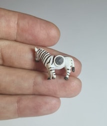 Kylskåpsmagnet Zebra, miniatyr, minidjur med magnet