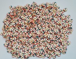 1000 st små frukter (Äpple) av mjuk lera, polymerlera för scrapbooking