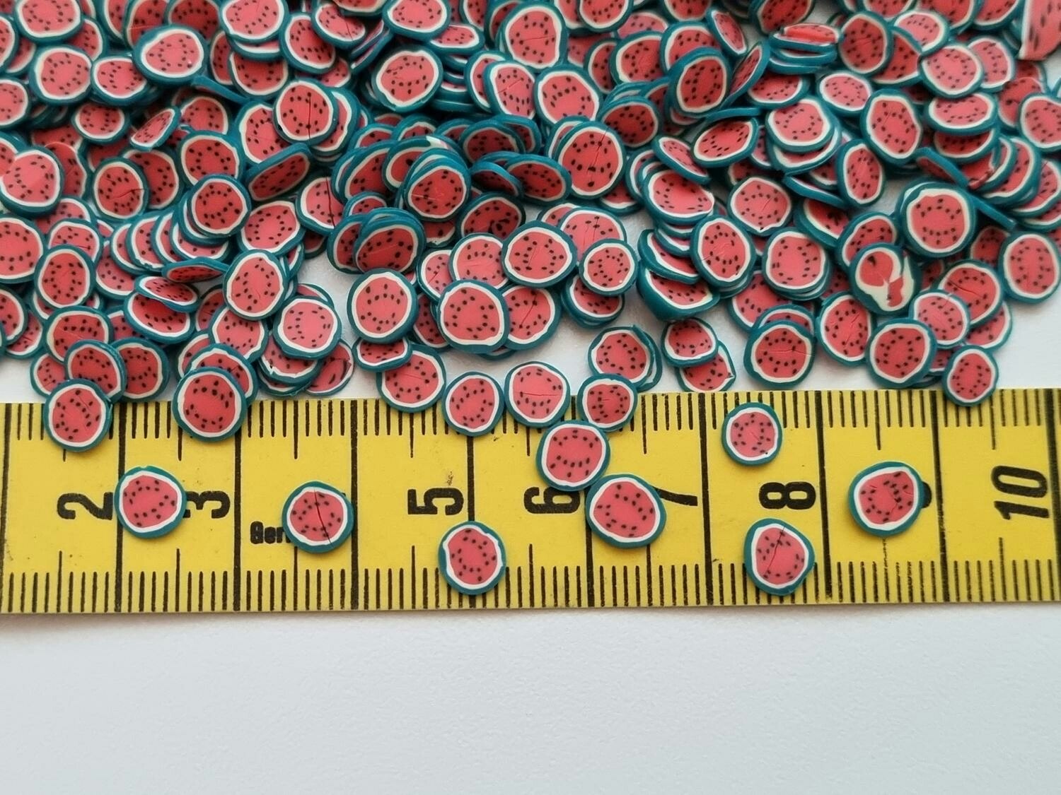 1000 st små frukter (Vattenmelon) av mjuk lera, polymerlera för scrapbooking