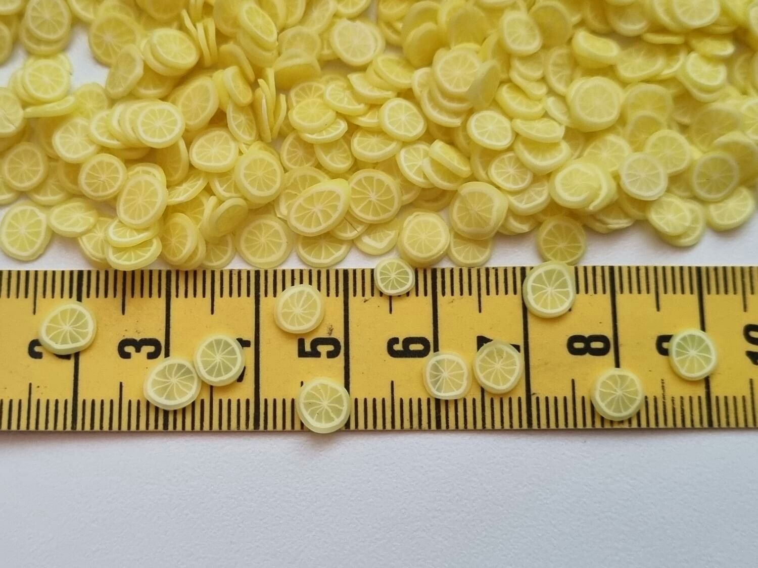 1000 st små frukter (Citron) av mjuk lera, polymerlera för scrapbooking
