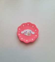 1 st fat / tallrik. Miniatyr för dockskåp, tittskåp (rosa)
