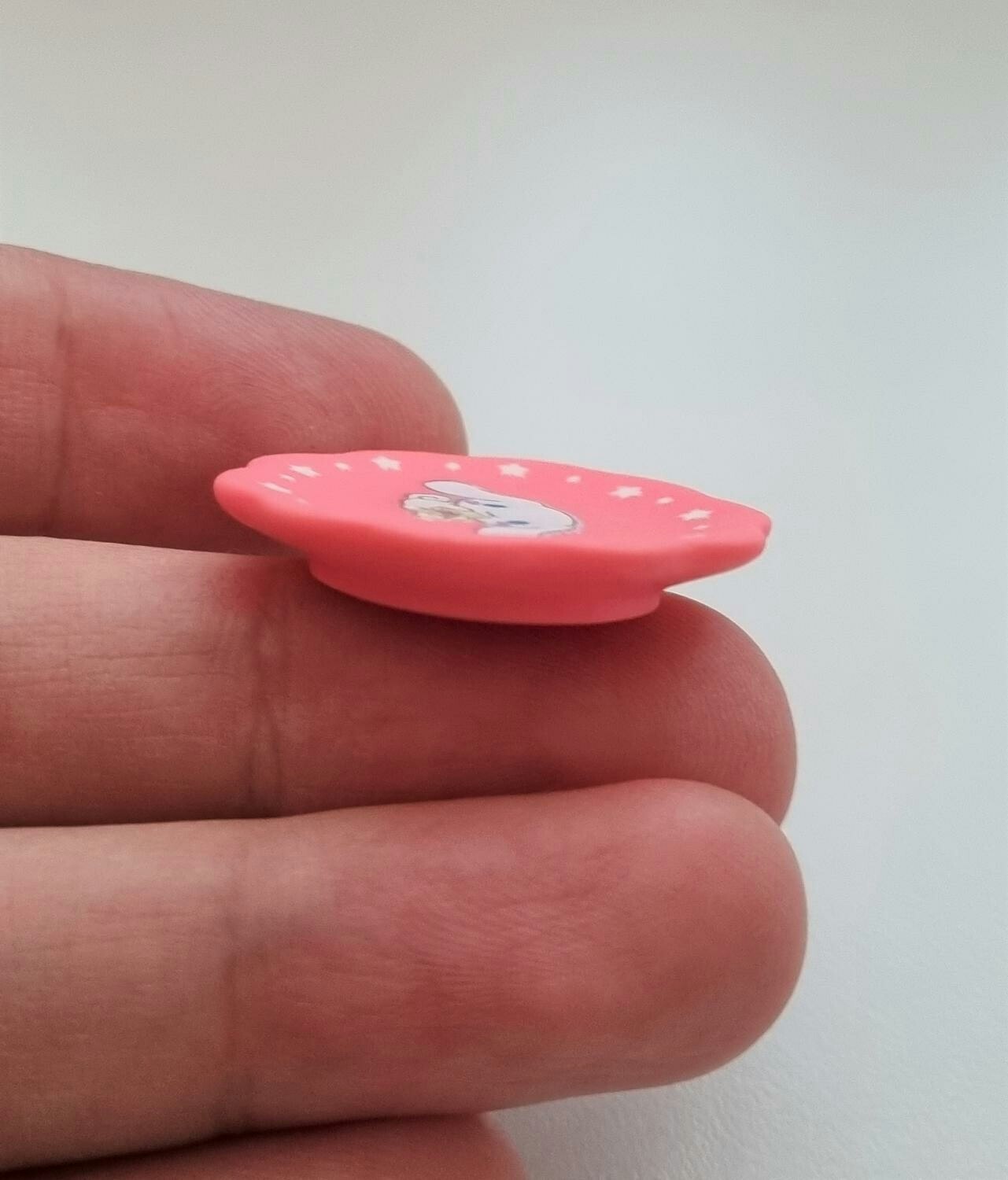1 st fat / tallrik. Miniatyr för dockskåp, tittskåp (rosa)
