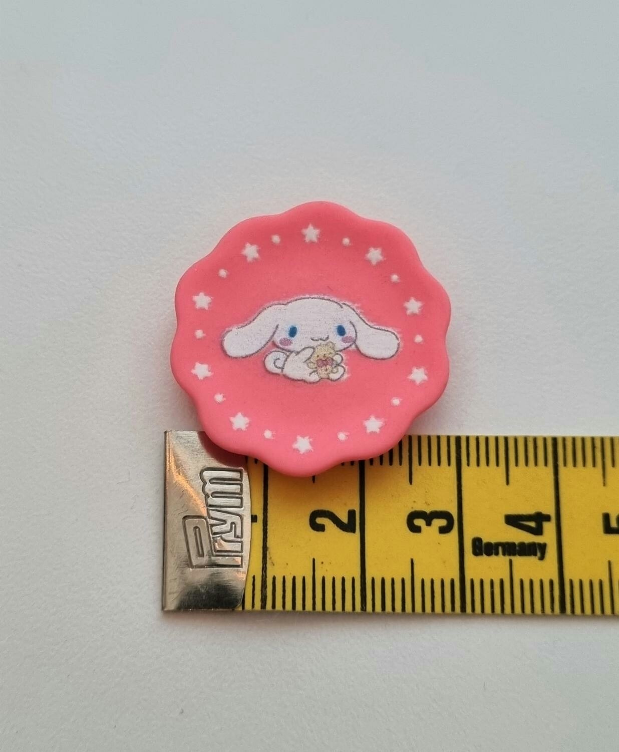 1 st fat / tallrik. Miniatyr för dockskåp, tittskåp (rosa)