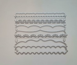 9 st dies, cutting dies för scrapbooking