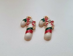 2 st polkagrisar hängen / berlocker / charms till jul (variant 1)