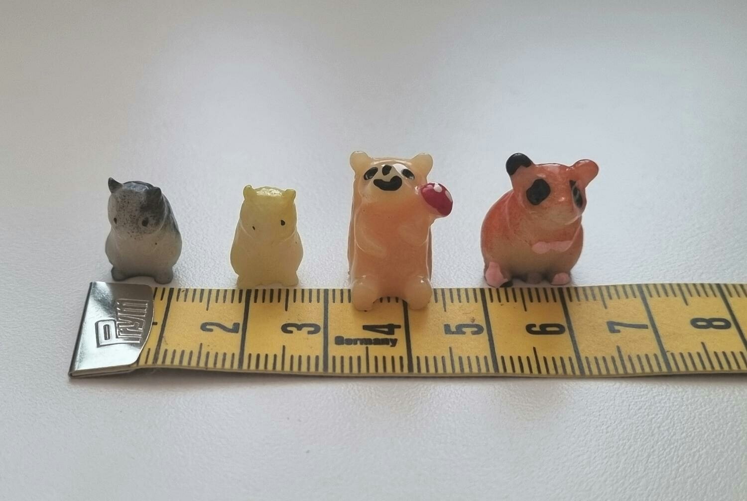 4 st Gnagare - miniatyrer / figuriner för dockskåpet, tittskåp mm