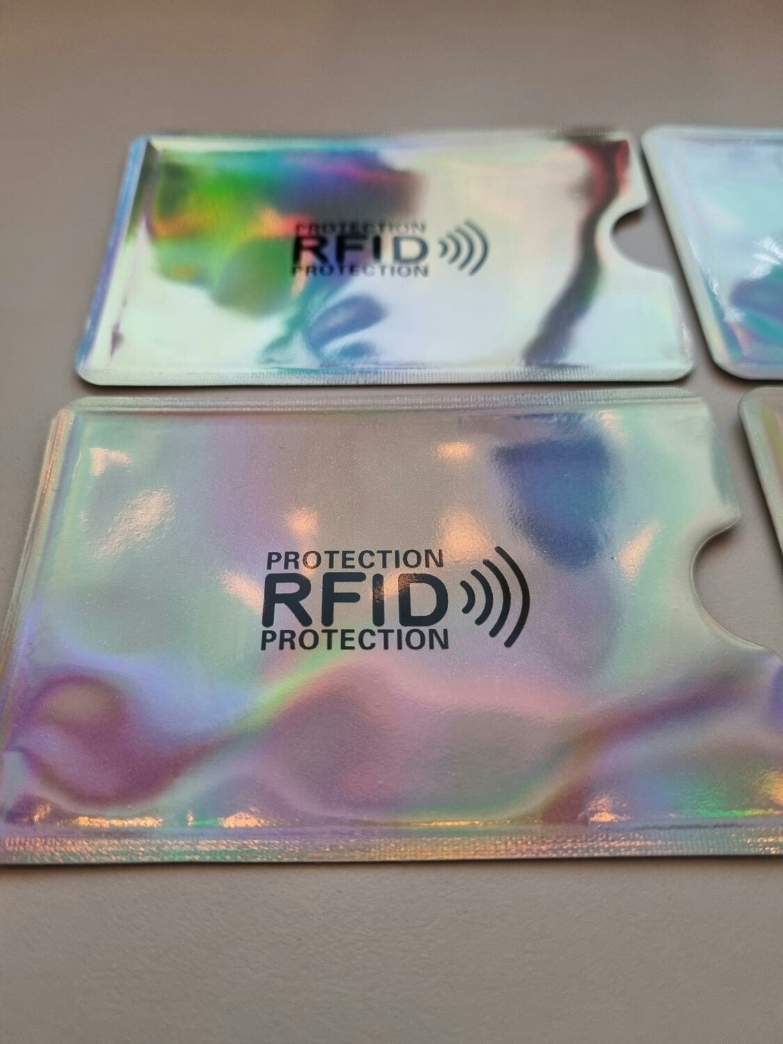 4 st korthållare, RFID Skydd (Silverskimmer)