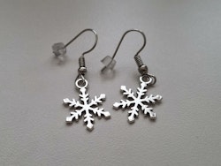 Örhängen Snöflingor, antiksilverfärgade