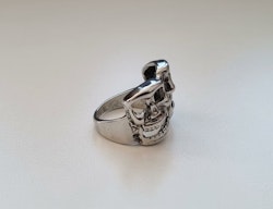 Silverfärgad ring - Komedi och tragedi (17,7 mm innermått, vikt 7 gram)