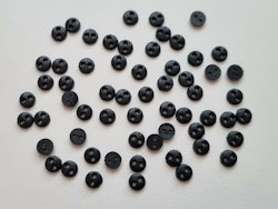30 st svarta knappar / dockknappar miniatyrer (5 mm)