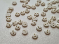 30 st vita knappar / dockknappar miniatyrer (4 mm)