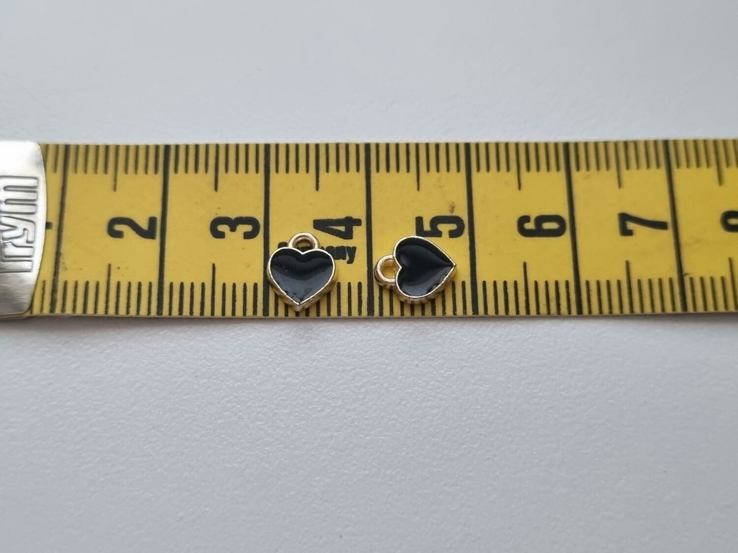 Berlocker Charms Hjärtan 10 st (svarta)