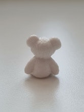 Nalle miniatyr, miniatyrnalle, mininalle (1,9 cm hög - Vit)