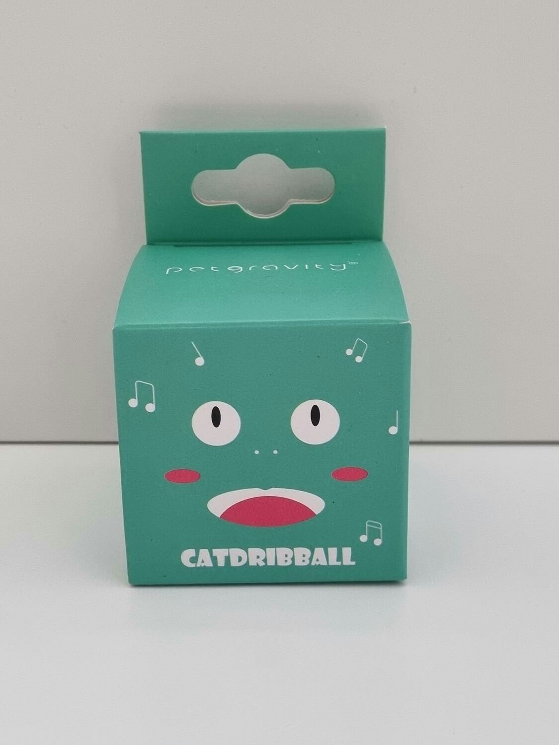 Interaktiv talande boll med grodljud - För katten, Fluffig blå boll