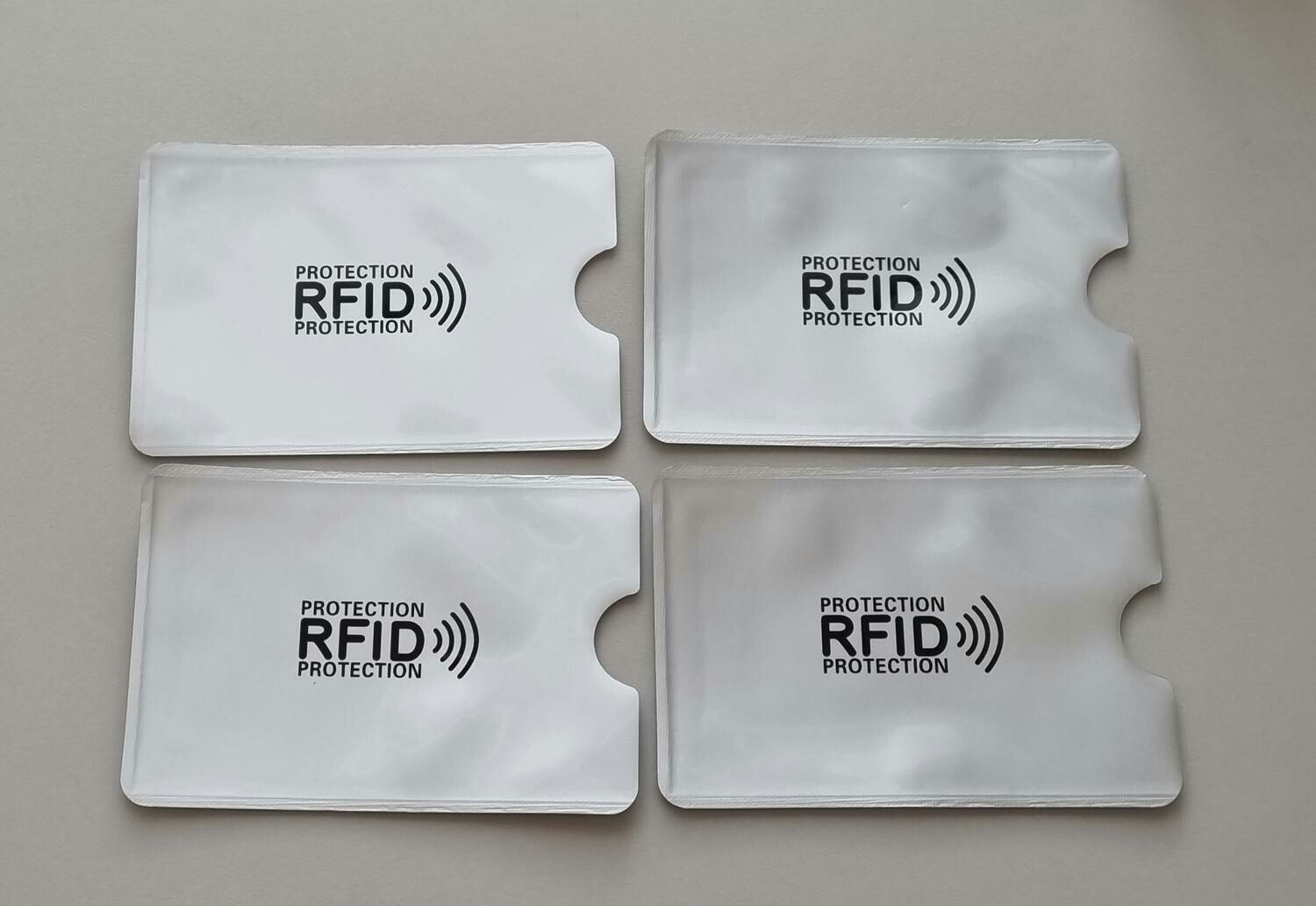 4 st korthållare, RFID Skydd (Silverfärgad)