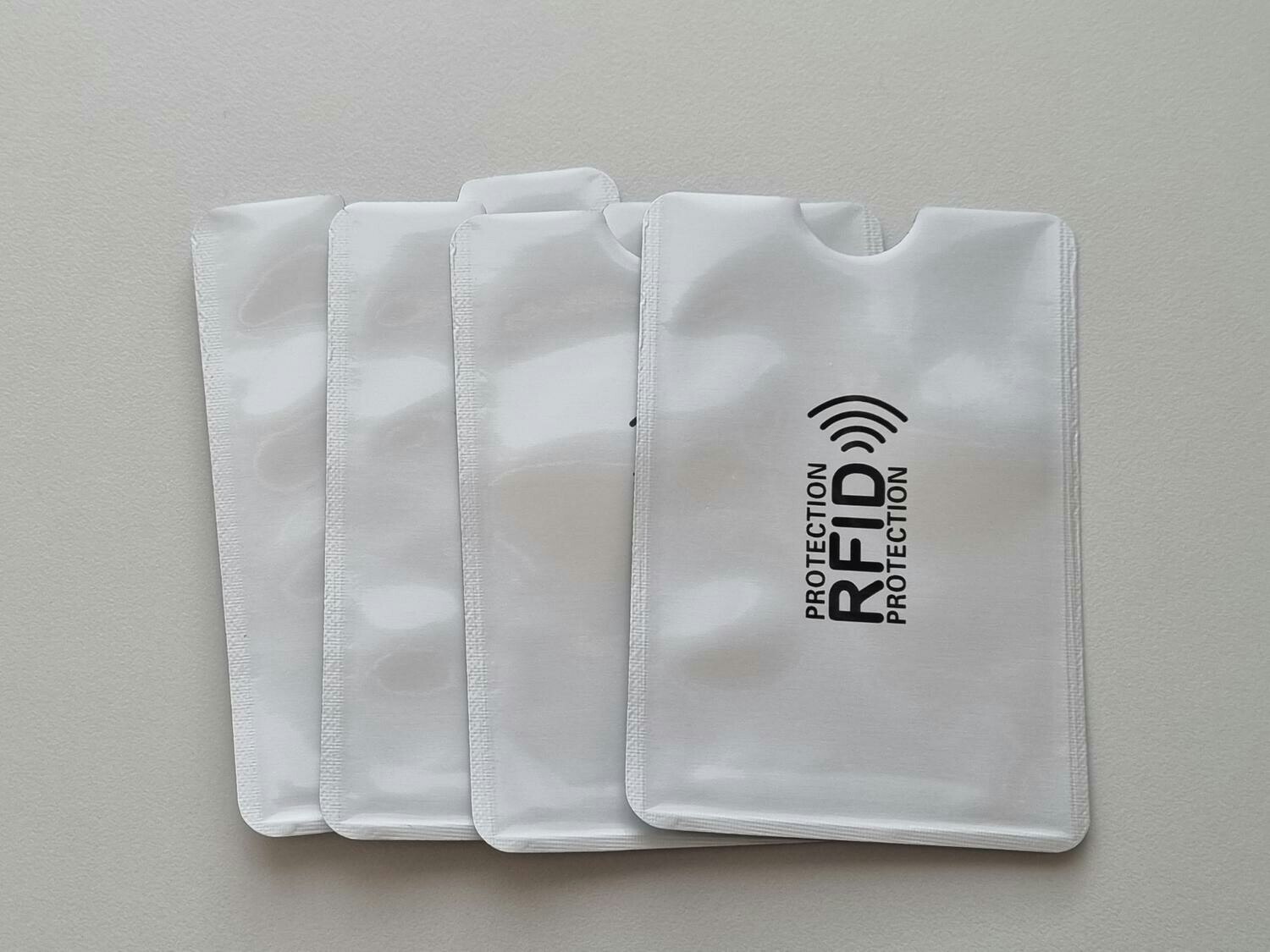 4 st korthållare, RFID Skydd (Silverfärgad)