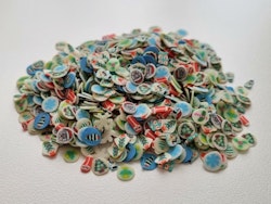 1000 st små skivor av mjuk lera, polymerlera för scrapbooking (jultema)