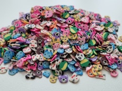 1000 st små djur av mjuk lera, polymerlera för scrapbooking