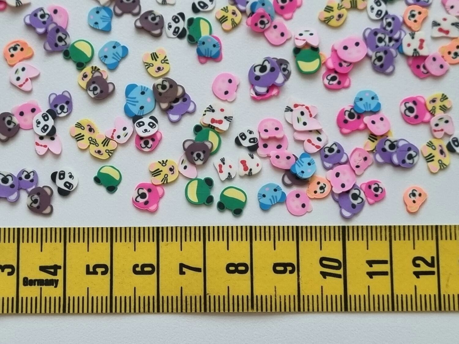 1000 st små djur av mjuk lera, polymerlera för scrapbooking