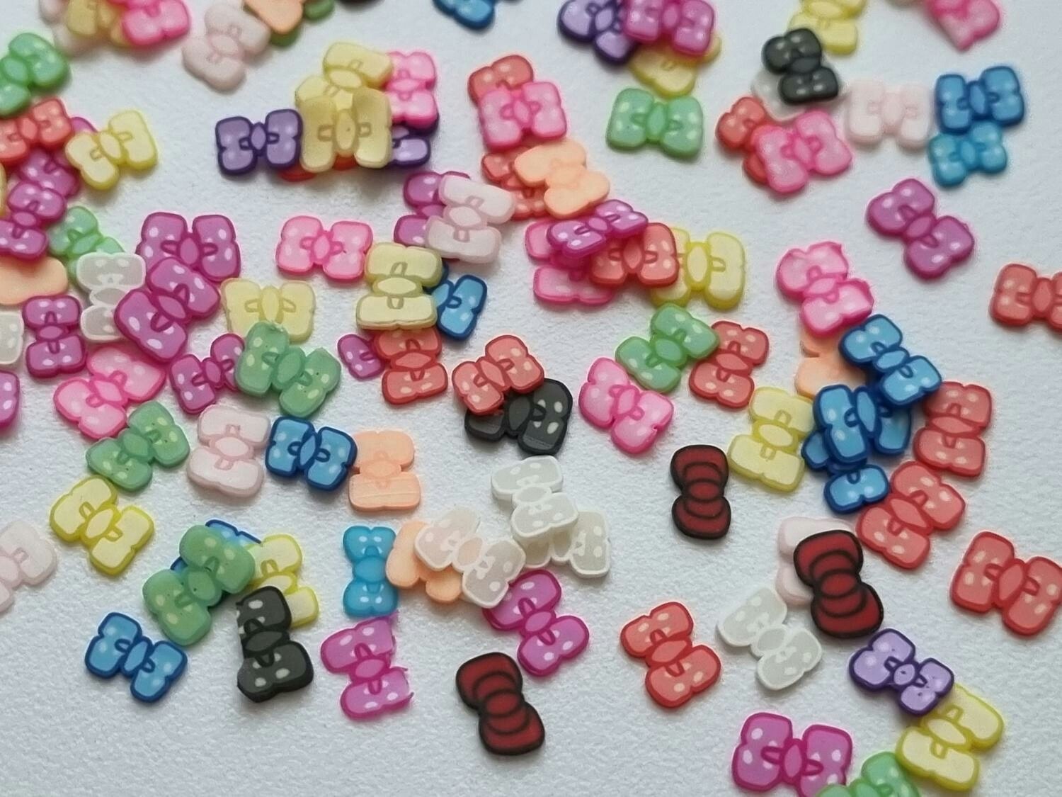 1000 st små fjärilar av mjuk lera, polymerlera för scrapbooking