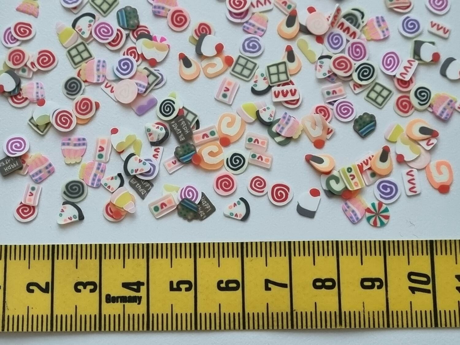 1000 st små desserter av mjuk lera, polymerlera för scrapbooking