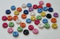 30 st knappar / dockknappar miniatyrer (3 mm) i varande fina färger