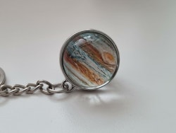 Nyckelring galax planet i rostfritt stål - Jupiter