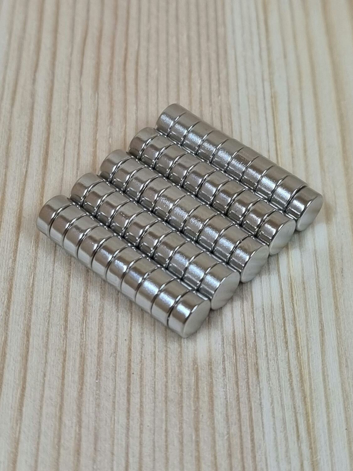 50 st Neodymium magneter (6x3 mm) runda magneter