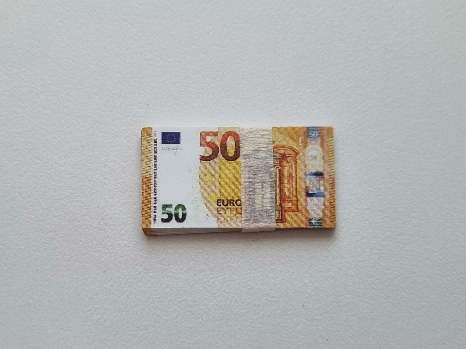 20 st miniatyrer - Sedlar Leksakspengar, Låtsaspengar - 50 euro