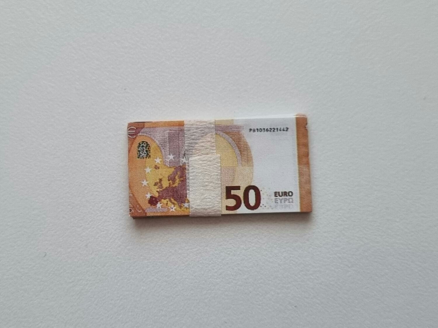 20 st miniatyrer - Sedlar Leksakspengar, Låtsaspengar - 50 euro