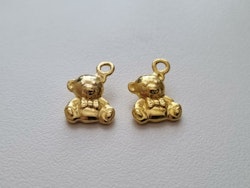 Björn berlock, Nalle berlocker charms (Guldfärgade)