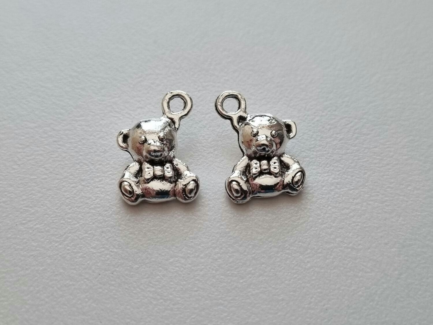 Björn berlock, Nalle berlocker charms (Silverfärgade)