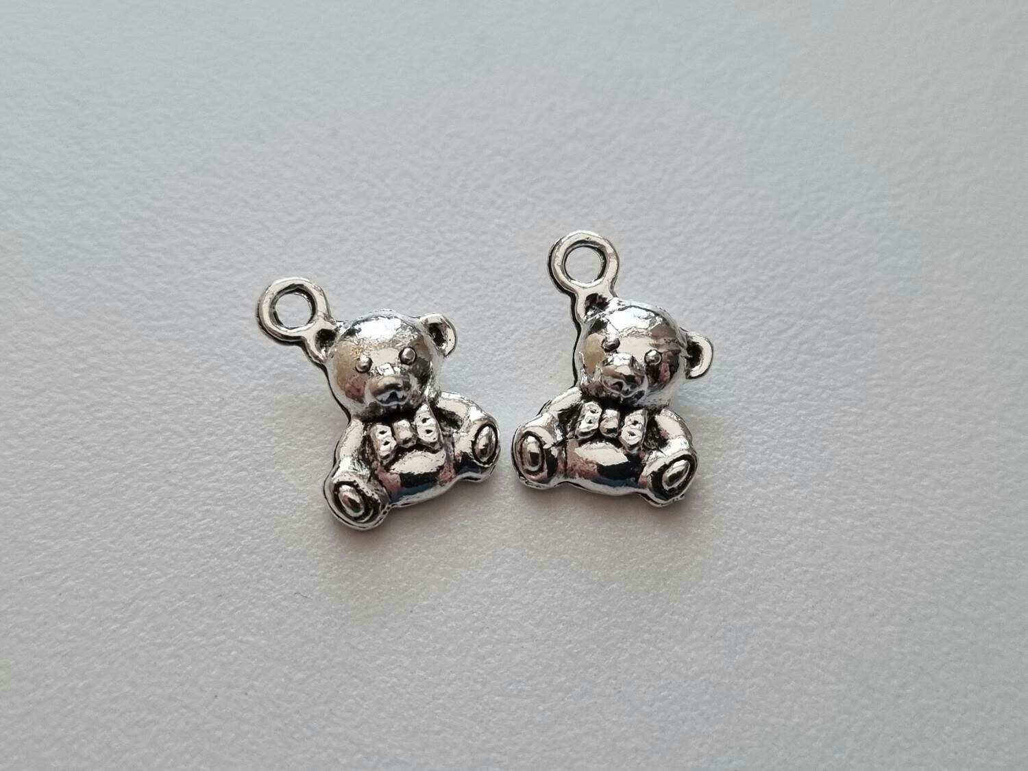 Björn berlock, Nalle berlocker charms (Silverfärgade)