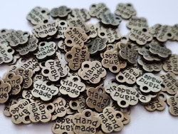 Berlocker charms Hand made - 10 st bronsfärgade