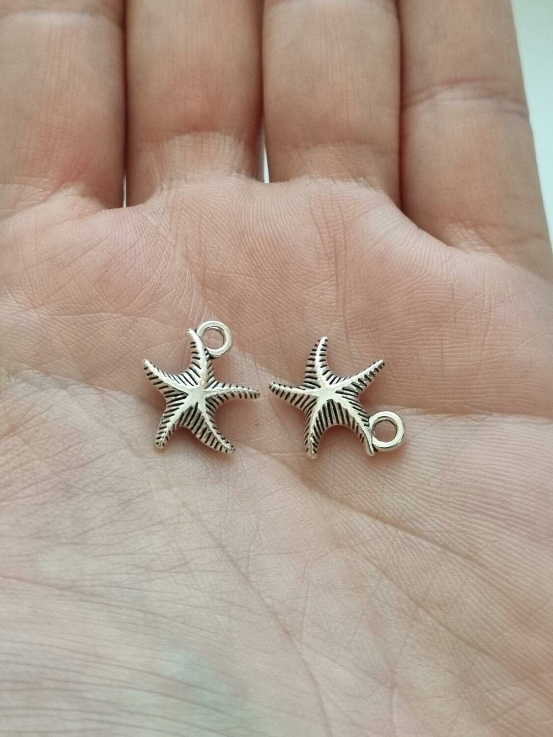 2 st sjöstjärnor, Berlocker, Charms, Hängen