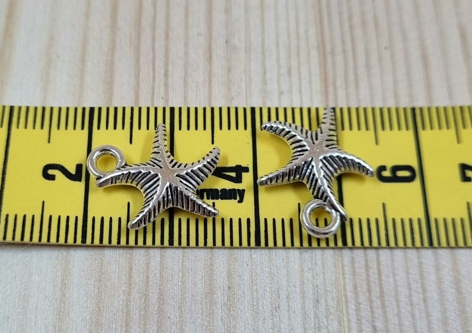 2 st sjöstjärnor, Berlocker, Charms, Hängen